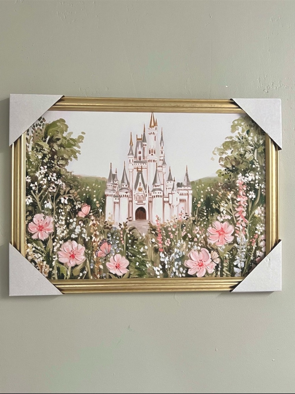 Hobby Lobby ‘Disney’ Princess Castle With Flowers Canvas Viral Sold Out